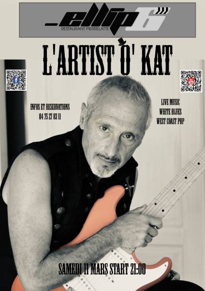 Concert Guitare Blues Rock Bar Restaurant Ambiance Week end Pierrelatte à coté de Bolléne